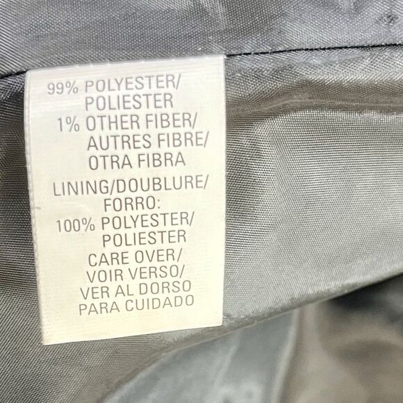 Anne Klein Women's Navy Pinstripe Notched-Collar Jacket Size 10 - Picture 10 of 15